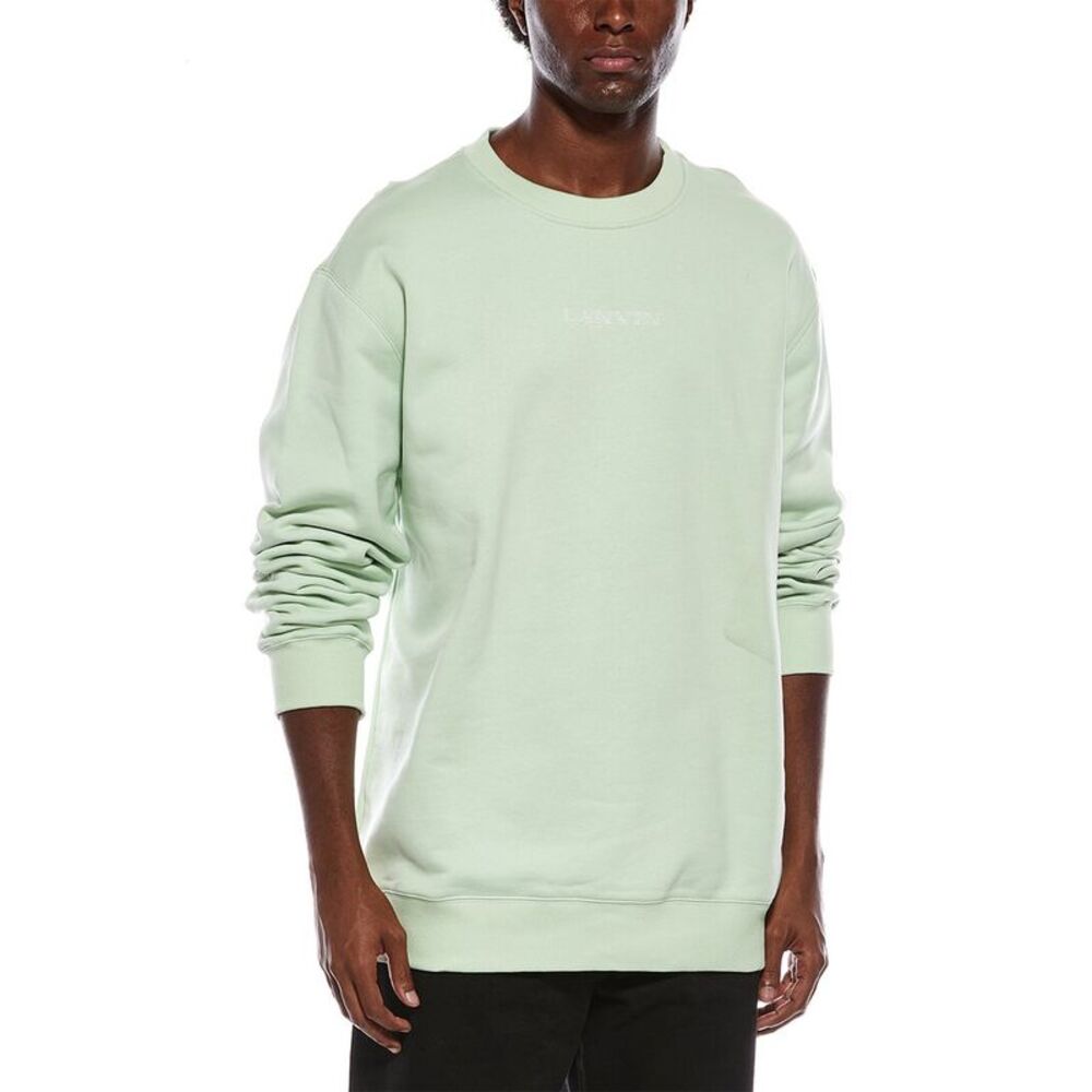 Lanvin Mens  Brode Crewneck Sweatshirt, Green